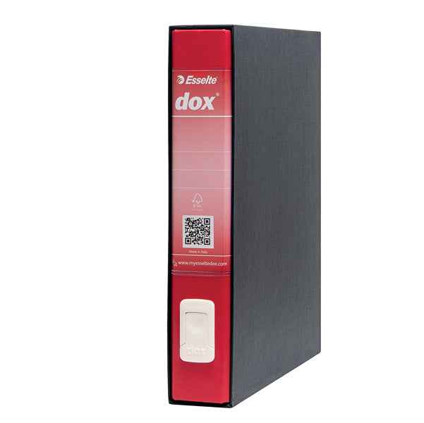 Registratore Dox 4 - dorso 5 cm - commerciale 23 x 29,7 cm - rosso - Esselte Dox