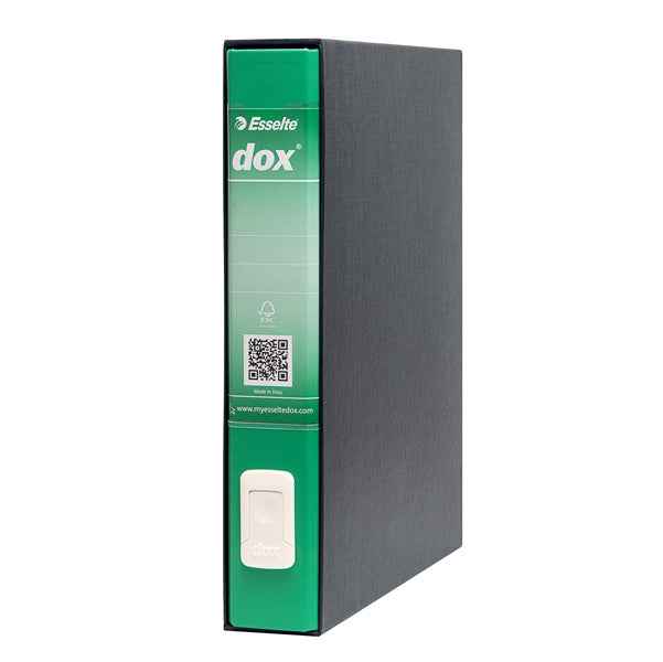 Registratore Dox 4 - dorso 5 cm - commerciale 23 x 29,7 cm - verde - Esselte Dox