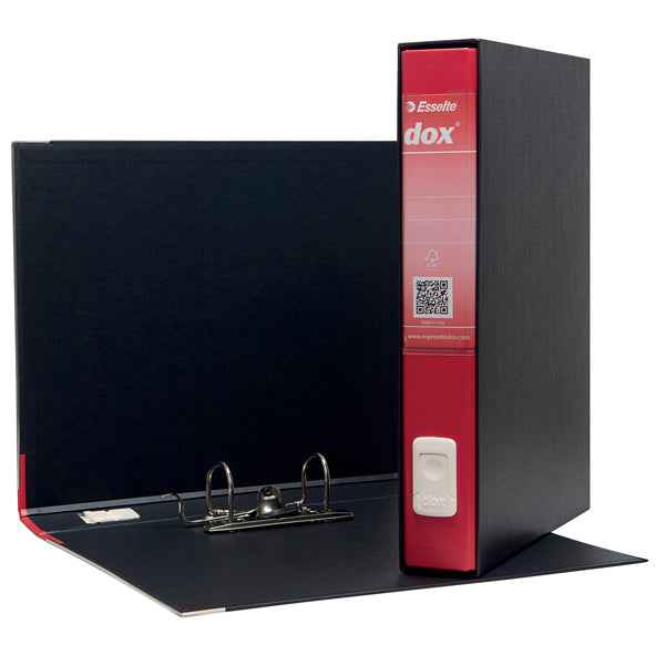 Registratore Dox 5 - dorso 5 cm - protocollo 23 x 34 cm - rosso - Esselte Dox