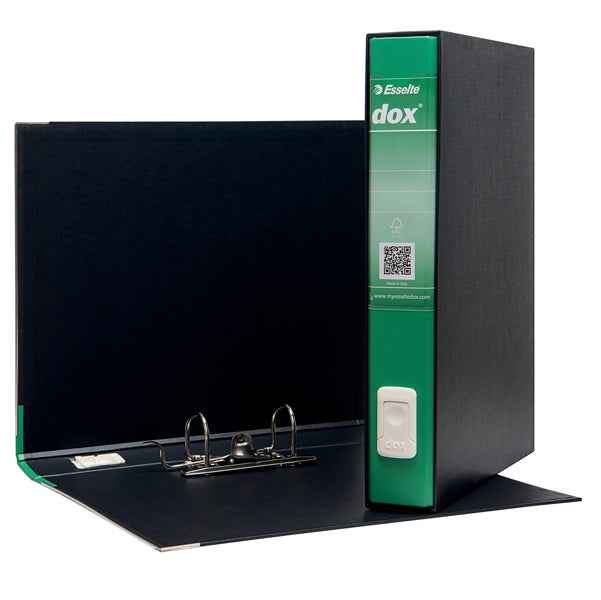 Registratore Dox 5 - dorso 5 cm - protocollo 23 x 34 cm - verde - Esselte Dox