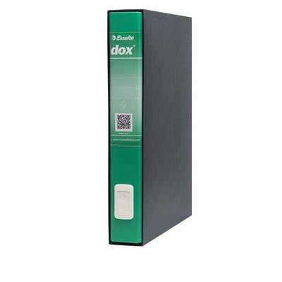 Registratore Dox 5 - dorso 5 cm - protocollo 23 x 34 cm - verde - Esselte Dox