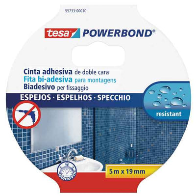 Nastro biadesivo per specchi Tesa Powerbond - 19 mm x 5 m - PE - bianco - Tesa