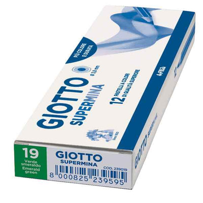 Pastello Supermina - mina 3,8 mm - verde smeraldo 19 - Giotto