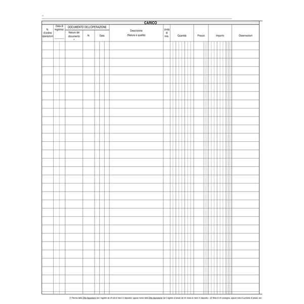 Registro merci in deposito - 31 x 24,5cm - 50 fogli - Edipro