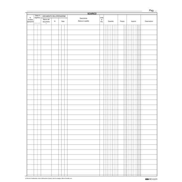 Registro merci in deposito - 31 x 24,5cm - 50 fogli - Edipro