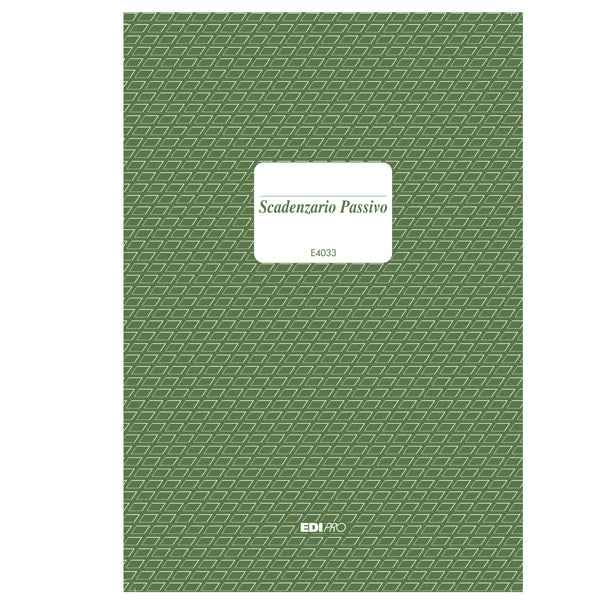 Scadenzario spiralato effetti passivi - 24 x 17cm - 36 fogli - Edipro