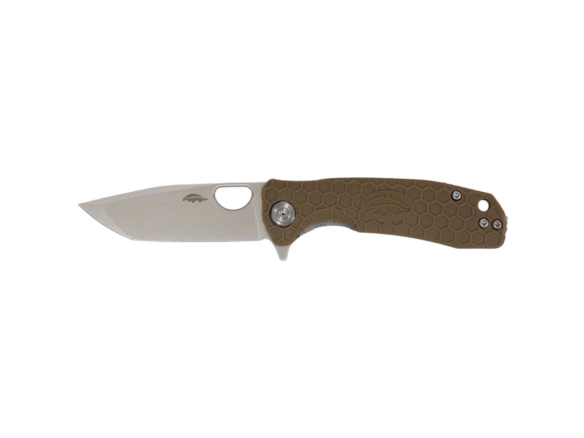 Honey Badger Tanto Small FRN tan HB1342, lama 8Cr13MoV tanto punta robusta