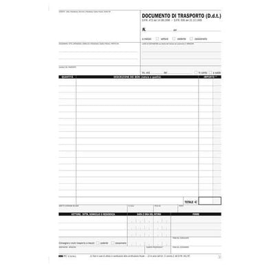Blocco DDT - 25 fogli 4 copie autoricalcanti - 29,7 x 21cm - Edipro