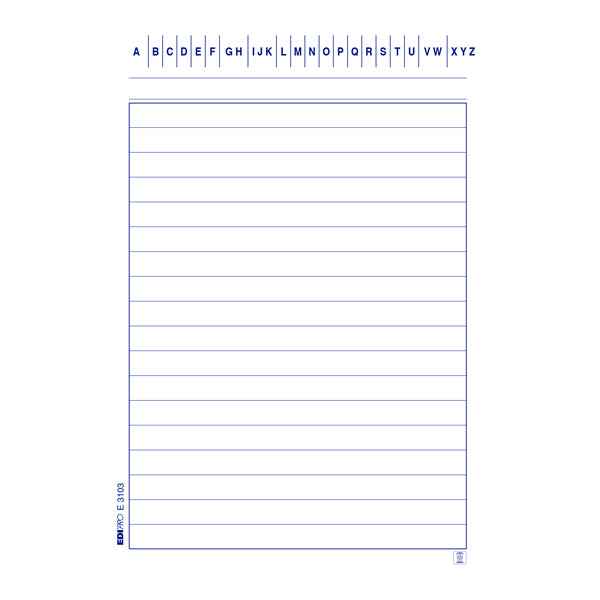 Schede in cartoncino rigate - 10,5 x 15 cm verticale - Edipro - conf. 100 pezzi