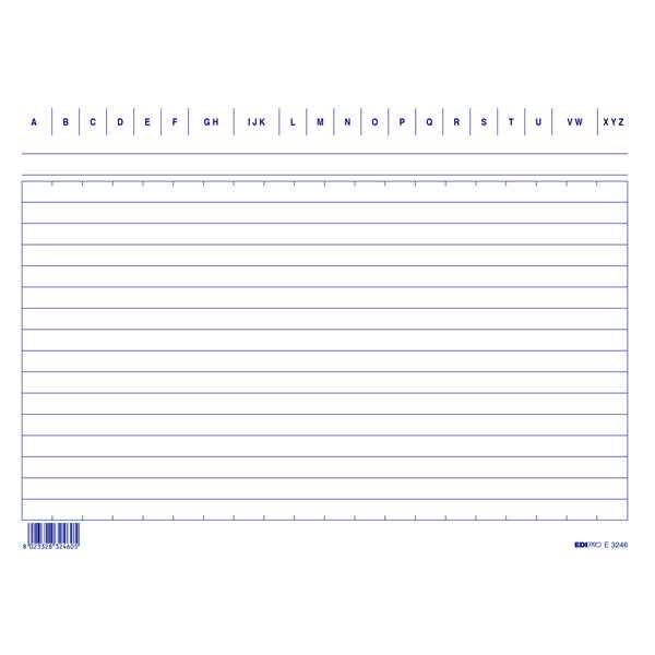 Schede in cartoncino rigate - 15 x 21 cm orizzontale - Edipro - conf. 100 pezzi