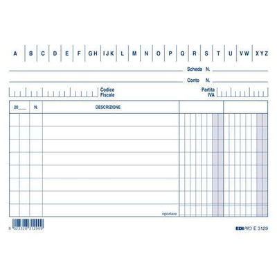Schede - 2 colonne - 10,5 x 15 cm (orizzontale) - Edipro - conf. 100 pezzi