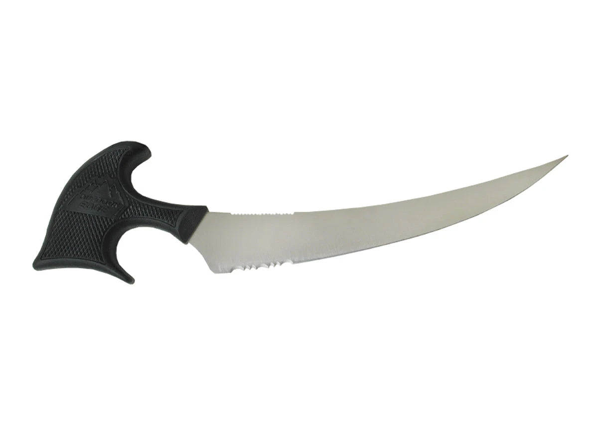Outdoor Edge Fish Skinner I acciaio AUS-8A manico Kraton lama 14,5 cm fodero cuoio Made in Japan - vista principale