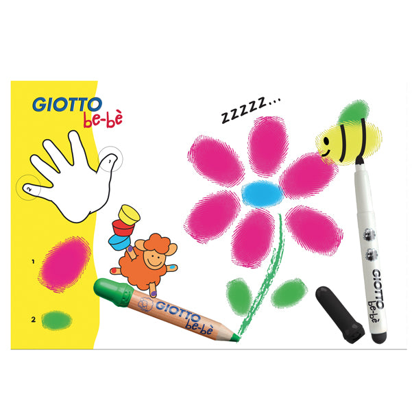 Supercolori a dita - 100 ml  - rosso, blu, giallo - Giotto - conf. 3 pezzi