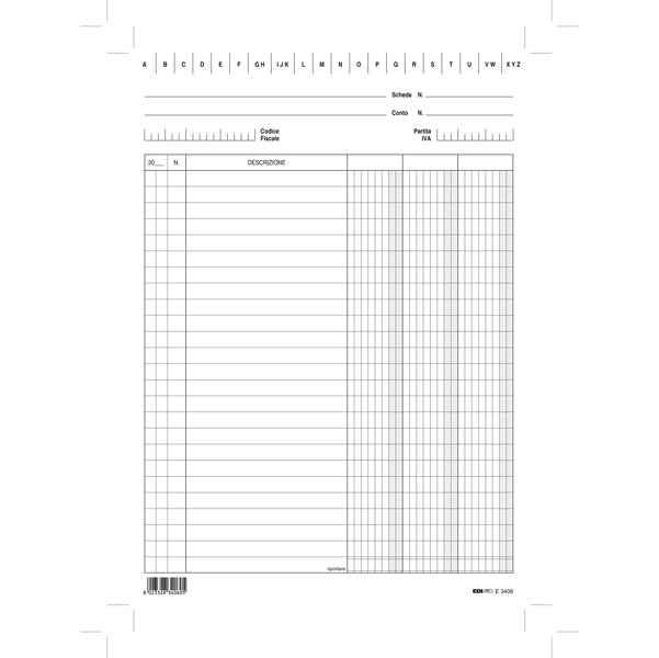 Schede - 3 colonne - 29,7 x 21 cm (verticale) - Edipro - conf. 100 pezzi