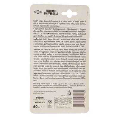 Silicone Universale - 60 ml - trasparente - Bostik