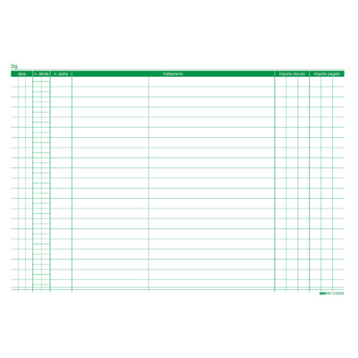 Schede in cartoncino per dentisti - 17 x 24 cm - verde - Edipro - conf. 100 pezzi