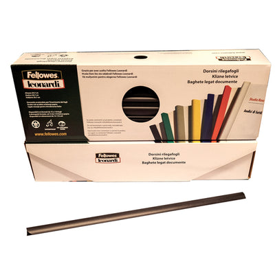 Dorsetti triangolari per rilegatura - 11 mm - nero - Fellowes - scatola 30 pezzi