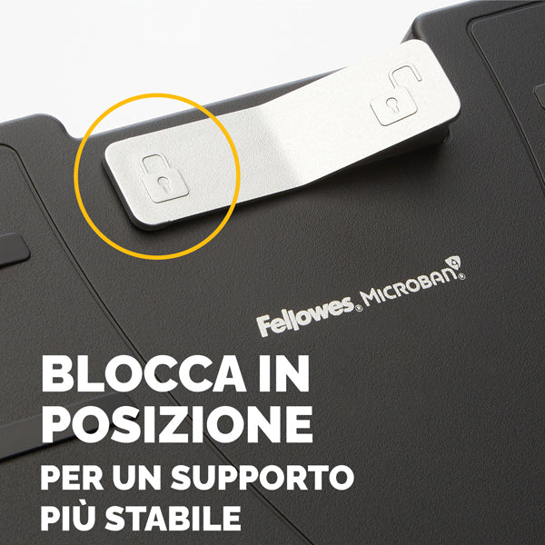 Poggiapiedi regolabile - con sistema antibatterico Microban - Fellowes