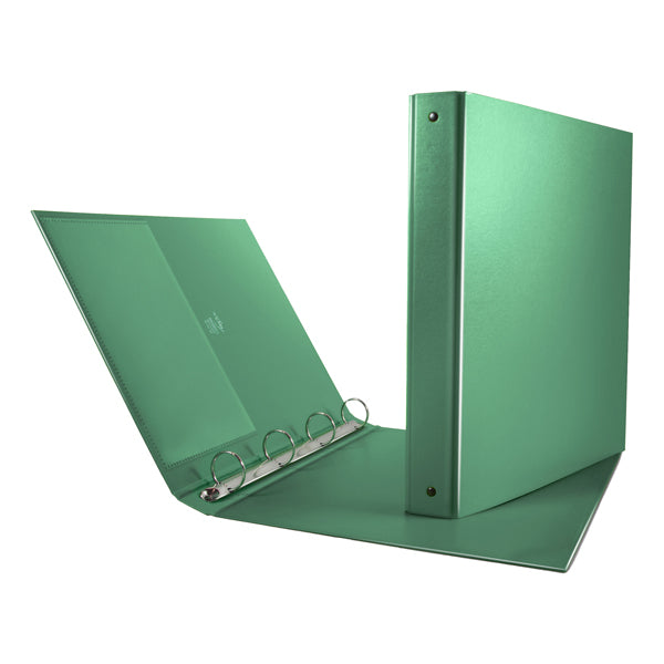 Raccoglitore Nettuno - 22 x 30 cm - 4 anelli a R 30 mm - dorso 3,5 cm - verde - Sei Rota