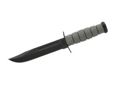 Ka-Bar Fighting/Utility 5011 lama clip point 1095 Cro-Van 17,8 cm nera manico Kraton G foliage green fodero cuoio - vista principale
