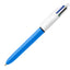 Penna a sfera a scatto  multifunzione  4 Colours Classic  - punta 1,0mm - nero, blu, rosso, verde - Bic -  conf. 12 pezzi