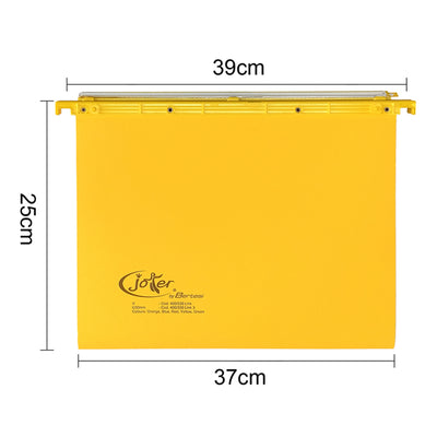 Cartella sospesa Joker - cassetto - interasse 39 cm - fondo V - 37 x 25 cm - giallo - Bertesi
