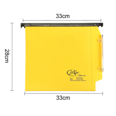 Cartella sospesa Joker - armadio - interasse 33 cm - fondo V - 33 x 28 cm - giallo - Bertesi