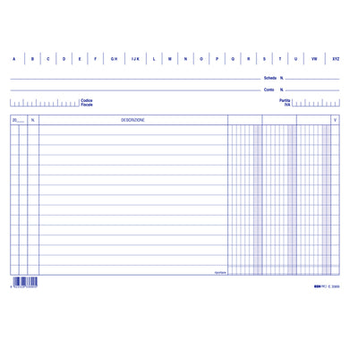 Schede - 3 colonne - 17 x 24 cm orizzontale - Edipro - conf. 100 pezzi