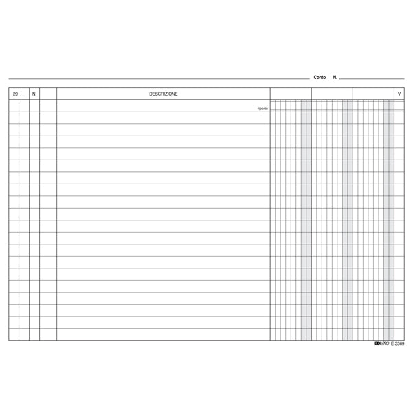 Schede - 3 colonne - 17 x 24 cm orizzontale - Edipro - conf. 100 pezzi