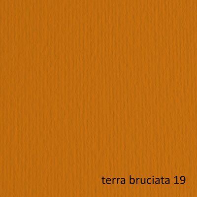 Cartoncino Elle Erre - 50 x 70 cm - 220 gr - terra bruciata 119 - Fabriano - blister 20 fogli