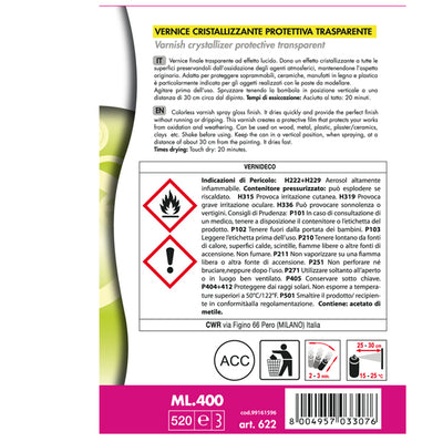 Vernice spray - trasparente - effetto laccato e ceramico - 400ml - DECO
