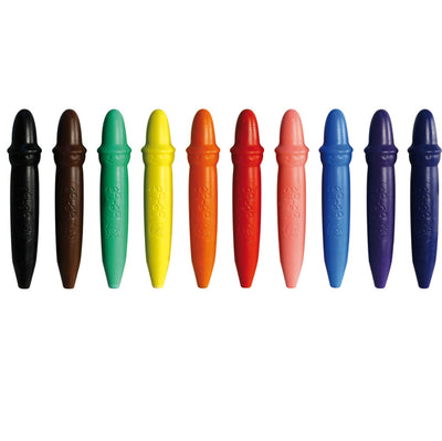 Pastelli cera super - lunghezza 7,5mm con Ø 11mm - colori assortiti - Giotto - astuccio 10 superpastelloni
