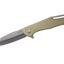 Ka-Bar Jarosz Wharncliff Flipper 7508 lama AUS-8A 8,6 cm manico G-10 sabbia titanio totale 21,3 cm 136 gr Frame Lock - vista principale