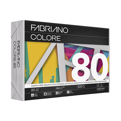Carta Fabriano Colore - A4 - 80 gr - colori tenui grigio - Fabriano - conf. 500 fogli