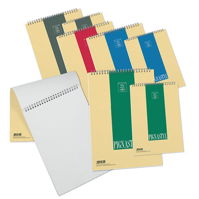 Blocco Pignastyl spiralato - A6 - 100 x 150mm - 80gr - 60 fogli - 5mm - Pigna