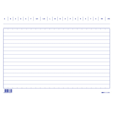 Schede in cartoncino rigate - 17 x 24 cm orizzontale - Edipro - conf. 100 pezzi