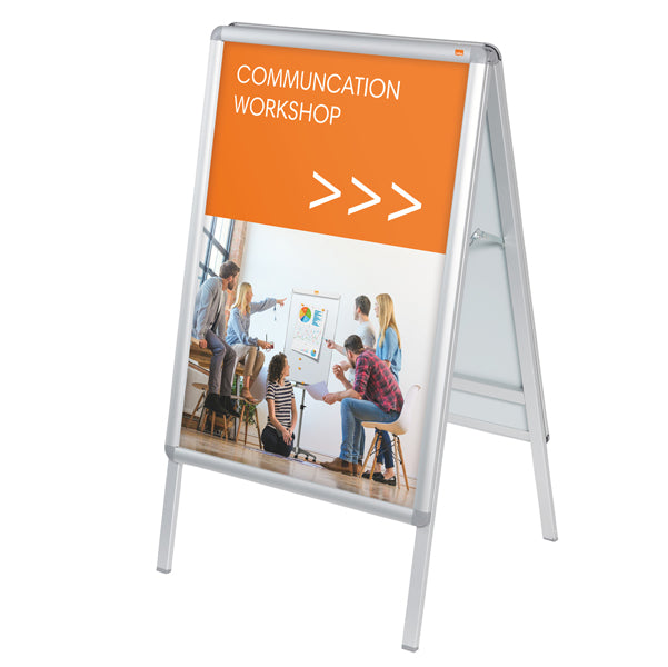 Cavalletto bifacciale A Frame - cornici a scatto - A1 - 84,1 x 59,4 cm - Nobo