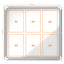 Bacheca per esterni - fondo magnetico bianco - 6 fogli A4 - orizzontale - Nobo