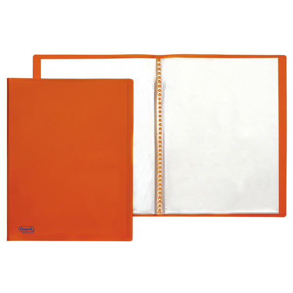 Portalistini Sviluppo - buccia - PP - 22 x 30 cm - 40 buste - arancio - Favorit