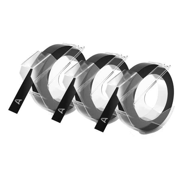 Nastro a rilievo - 9 mm x 3 mt - nero - Dymo - blister 3 nastri