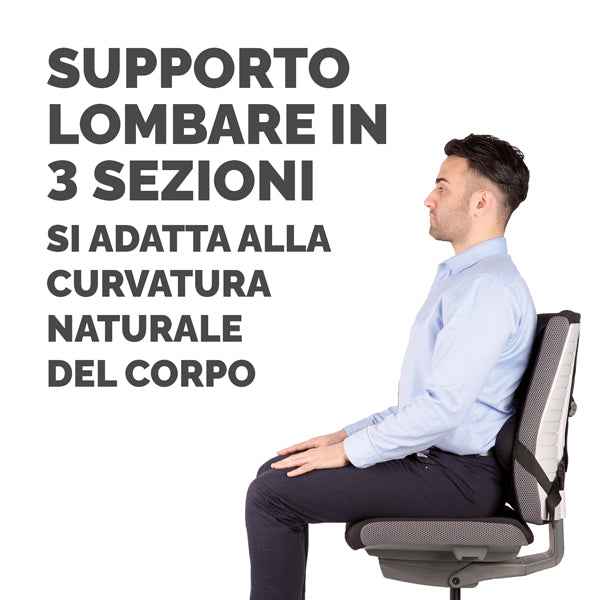 Supporto lombare ergonomico - 38 x 37,4 x 8,8 cm -  nero - Fellowes