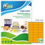 Etichette adesive LP4F - in carta - con margini - permanenti - 70 x 36 mm - 24 et/fg - 70 fogli - arancio fluo - Tico