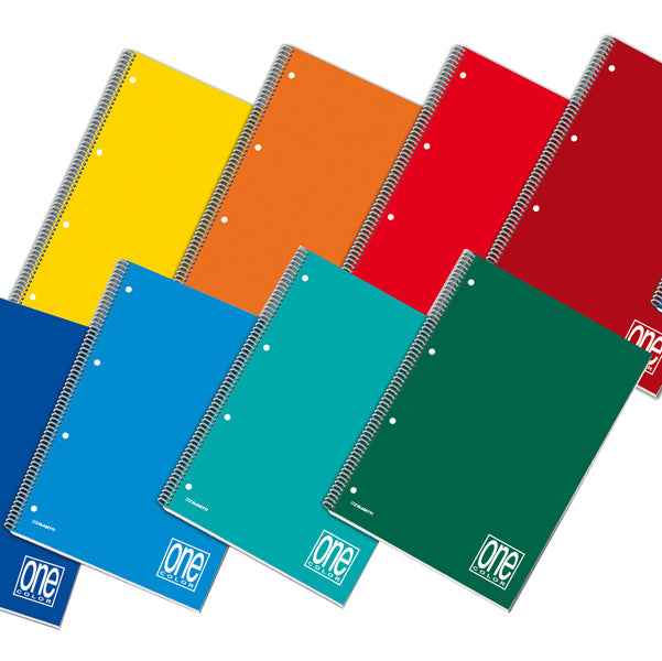 Maxiquaderno One Color - A4+ - 4mm - 60 fogli - 80gr -  c/fori  - spiralato - Blasetti