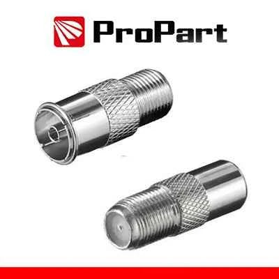 Adattatore antenna TV 75 Ω Presa F - Presa TV 9.5mm metallic