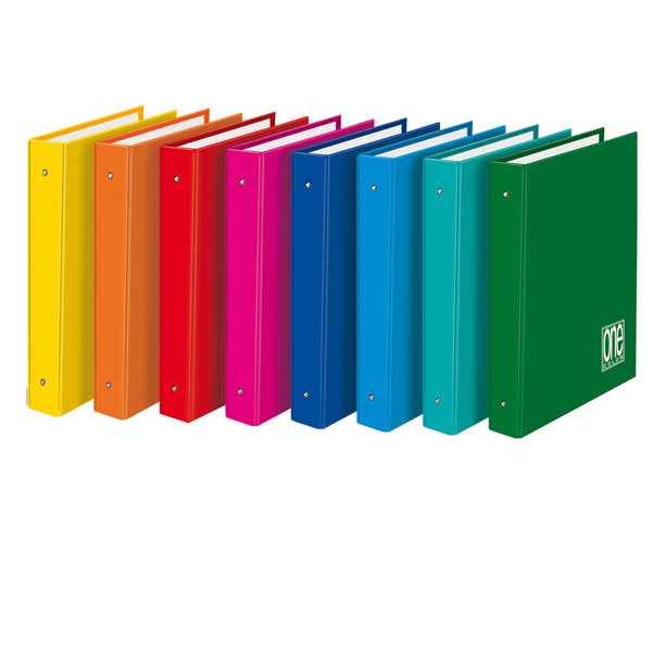 Raccoglitore One Color - A5 - 4 anelli 25 mm - dorso 3 cm - colori assortiti - Blasetti