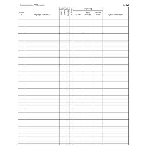 Registro arrivi/partenze - 31 x 24,5cm - 46pg - Edipro