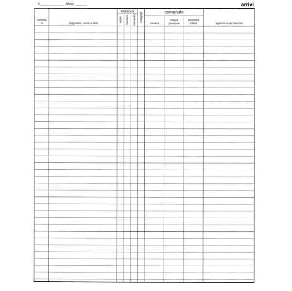 Registro arrivi/partenze - 31 x 24,5cm - 46pg - Edipro