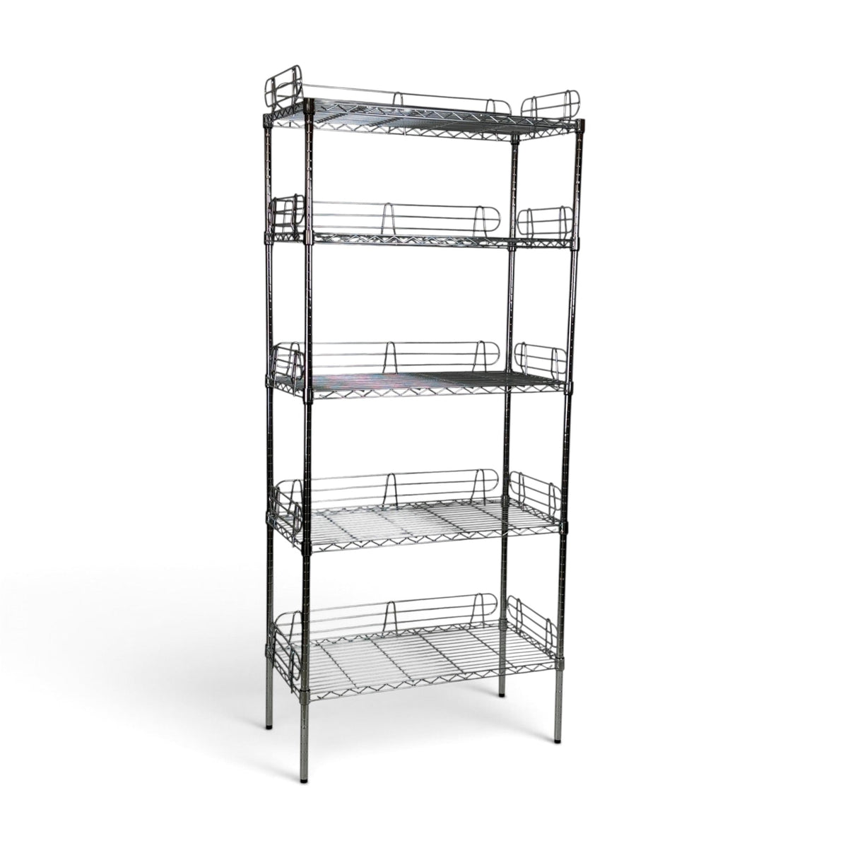 Metallika Scaffale Modulare in Acciaio Cromato 75 × 35 × H 152 cm, 5 Ripiani