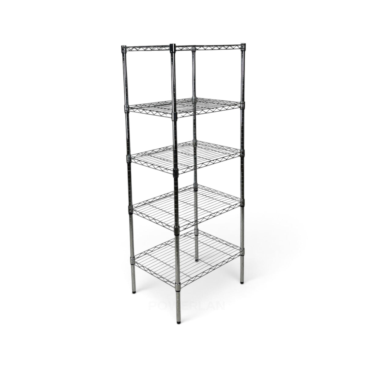 Metallika Scaffale Modulare in Acciaio Cromato 60 × 45 × H 152 cm, 5 Ripiani