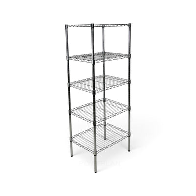 Metallika Scaffale Modulare in Acciaio Cromato 60 × 45 × H 152 cm, 5 Ripiani